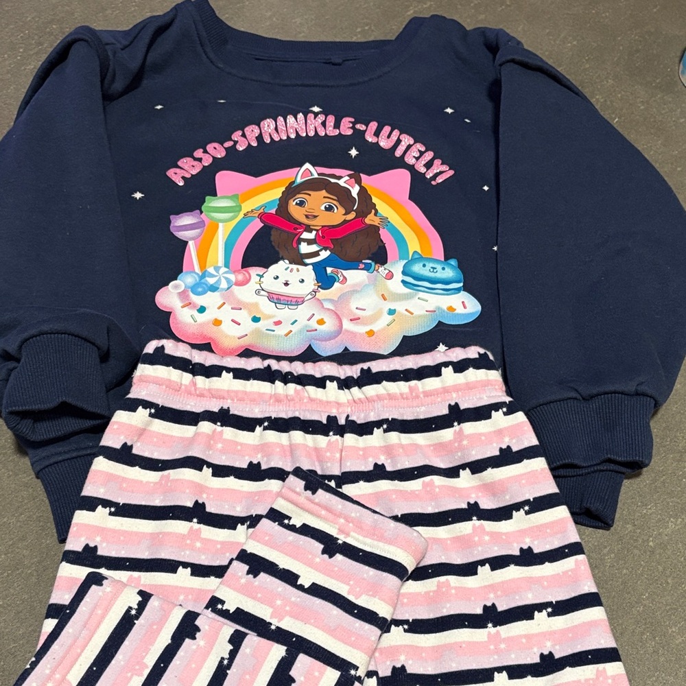 Gabby's Dollhouse The Movie x Primark Navy and Pink Matching Set Size 6-7